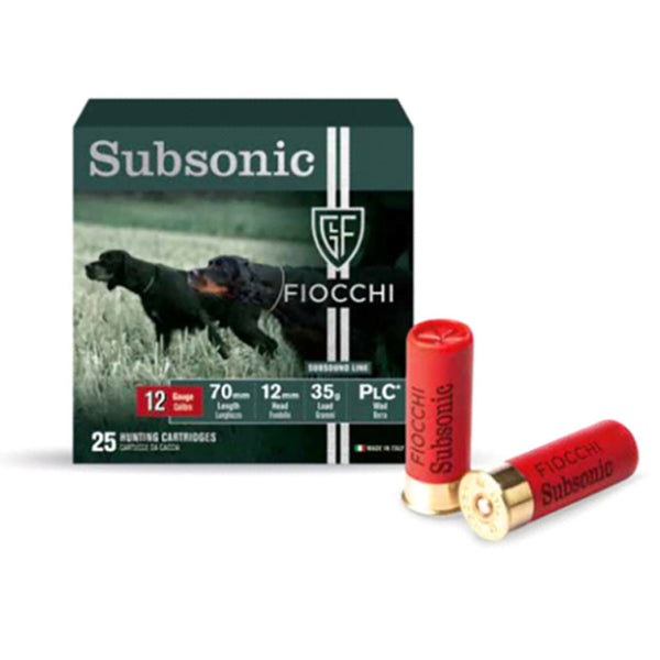 Fiocchi Subsonic 20G 30Gr 7.5 770 FPS Shot Shell - 25 Rounds