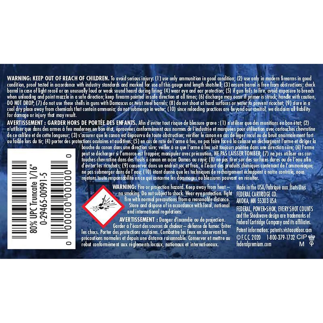 Federal Powashok 1oz Hollow Point 1610 FPS Rifled Slug - 12 gauge - 5 Pack