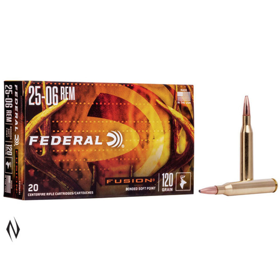 Federal Fusion 25-06 Rem 120 Grain - Centrefire Ammo - 20 Rounds .25-06 REM