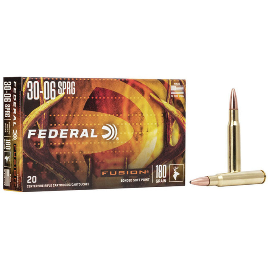 Federal Fusion 30-06 Springfield 180 Grain - Centrefire Ammo - 20 Rounds .30-06 SPRINGFIELD