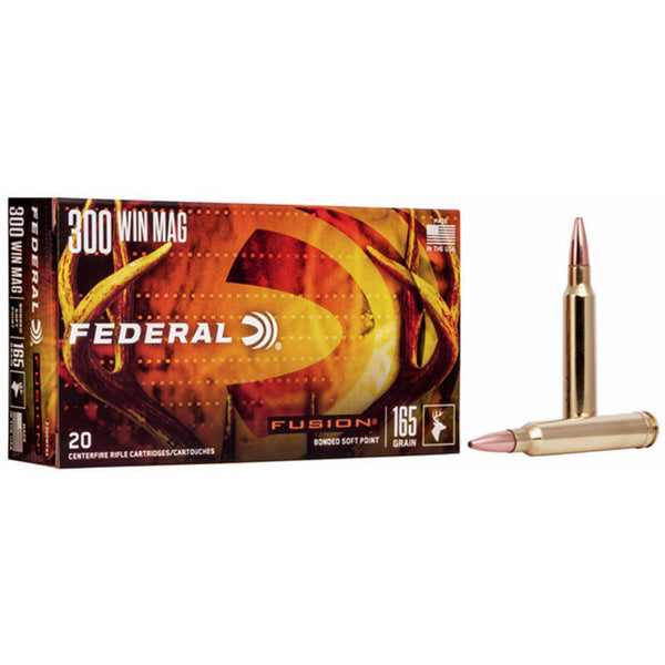 Federal Fusion 300 Win Mag 165 Grain - Centrefire Ammo - 20 Rounds
