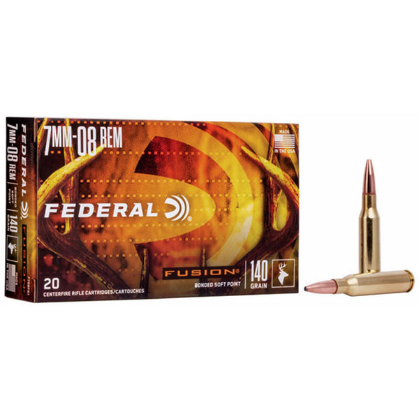 Federal Fusion 7mm-08 Rem 140 Grain - Centrefire Ammo - 20 Rounds