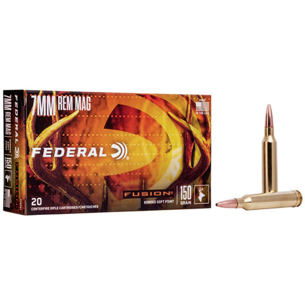 Federal Fusion 7mm Rem Mag 150 Grain - Centrefire Ammo - 20 Rounds
