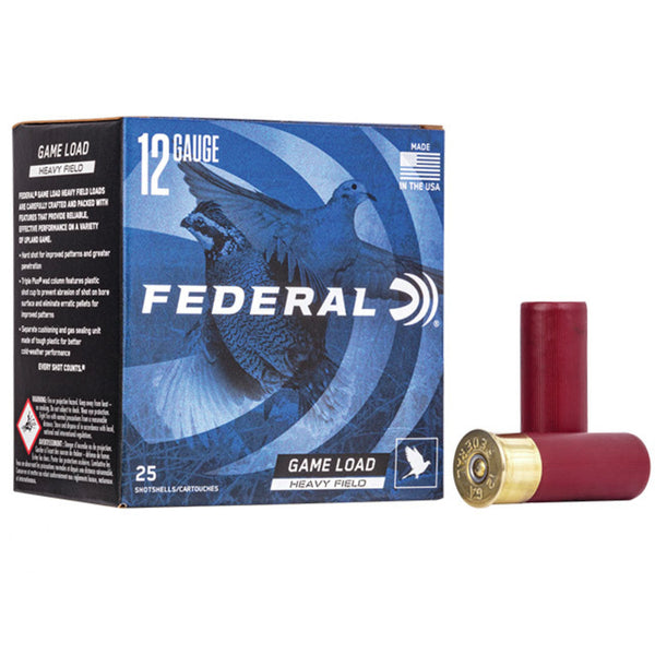 Federal Game-Shok Shot Shell - 32 Gram Load - 1255 FPS - Size 4 - 12 Gauge - 25 Rounds