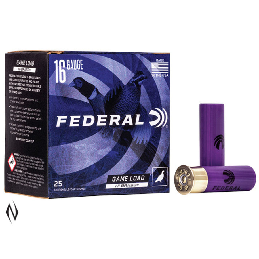 Federal Game-Shok Shot Shell - 32 Gram Load - 1295 FPS - Size 4 - 16 Gauge - 25 Rounds 16 GAUGE