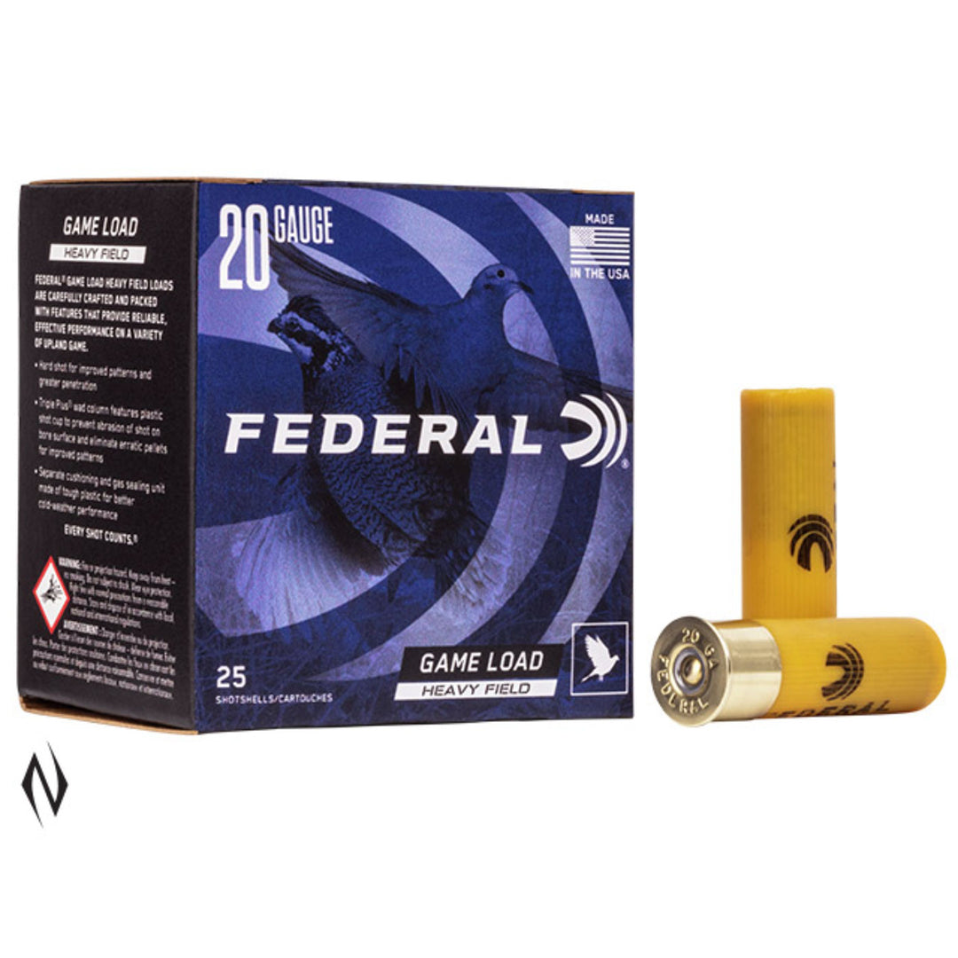 Federal Game-Shok Shot Shell - 28 Gram Load - 1220 FPS - Size 4 - 20 Gauge - 25 Rounds 20 GAUGE