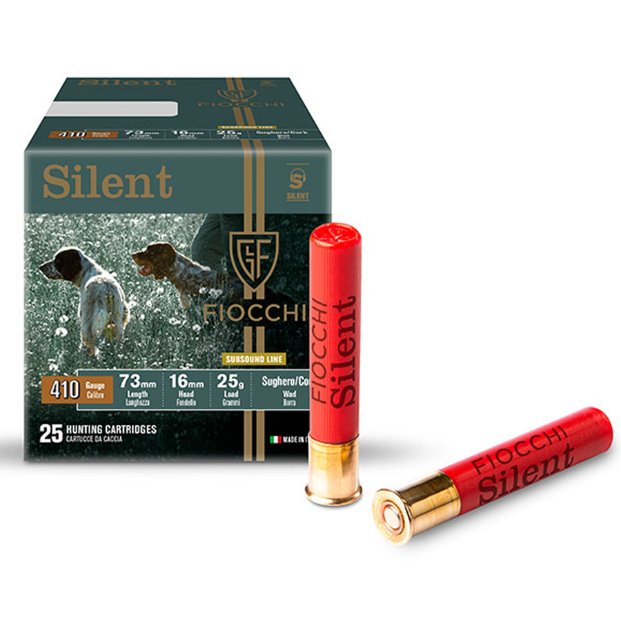 Fiocchi Silent 410G 3in 25Gr 9 870 FPS Shot Shell - 25 Rounds