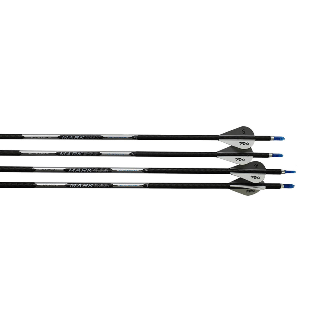 G5 Mark Series 203 Fletched Carbon Arrows - 6 Pack