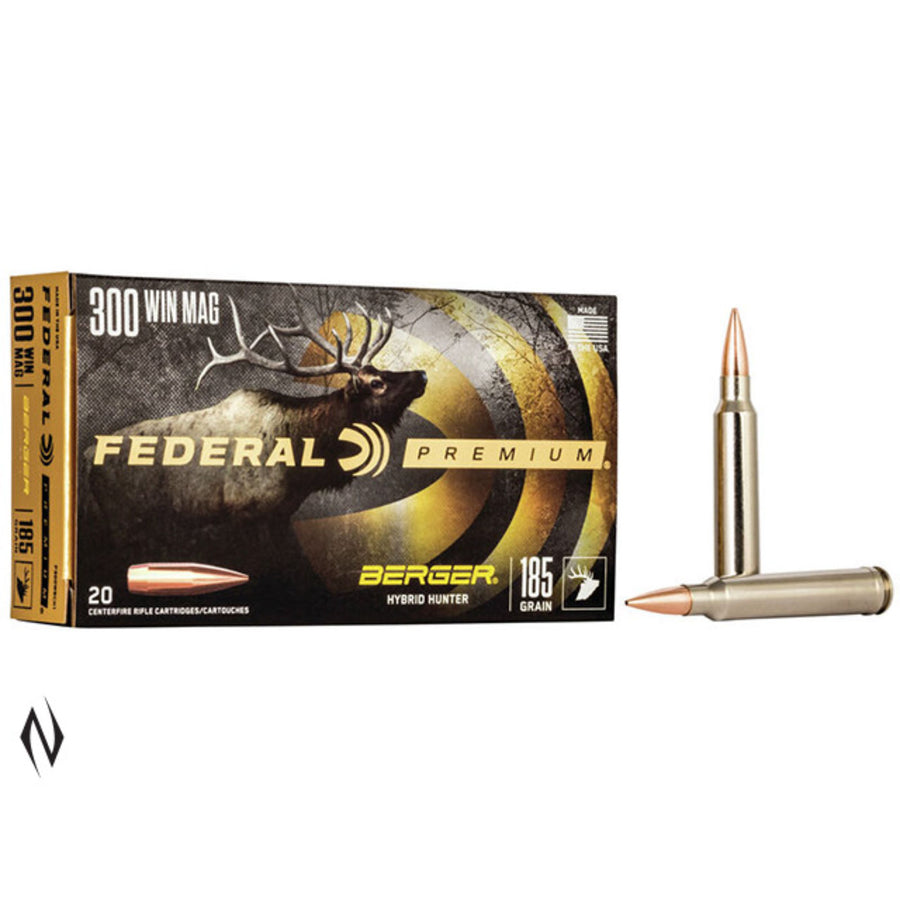 Federal Berger Hunter 300 Win Mag 185 Grain - Centrefire Ammo - 20 Rounds .300 WIN MAG