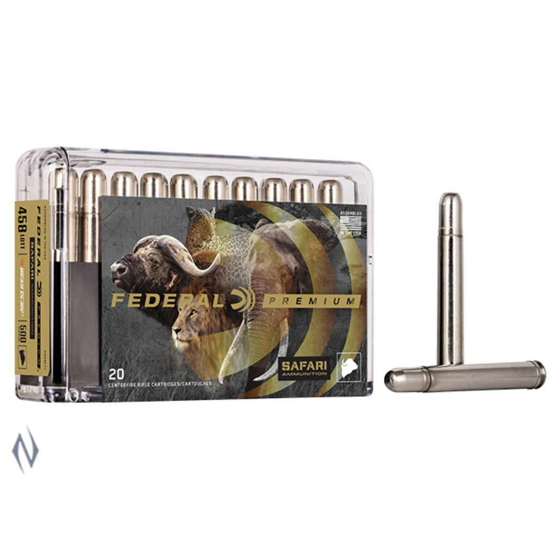 Federal Cape-Shok 458 Win Mag 500 Grain - Trophy Bonded Bear Claw - Centrefire Ammo - 20 Rounds .458 WIN MAG