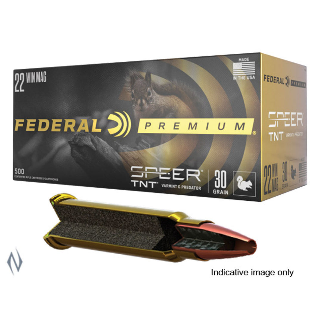 Federal TNT 17 HMR 17 Grain - 2550 FPS - Hollow Point - Rimfire Ammo - 50 Rounds .17 HMR