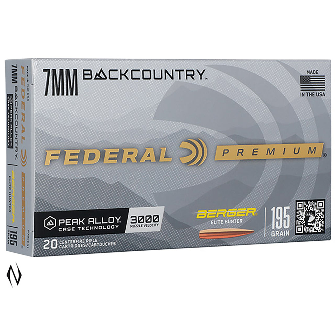 Federal 7mm Backcountry 195Gr Berger Elite Hunter Centrefire Ammunition - 20 Rounds 7mm BACKCOUNTRY