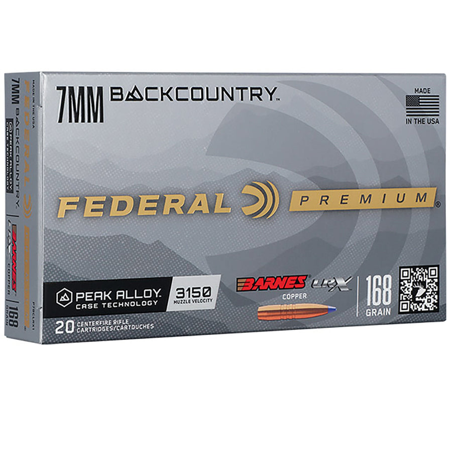 Federal 7mm Backcountry 168Gr Barnes Lrx Copper Centrefire Ammunition - 20 Rounds 7mm BACKCOUNTRY