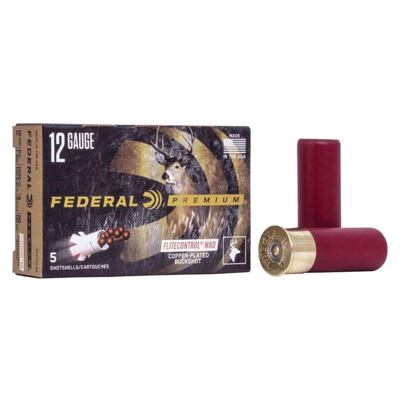 Flight Control Shells Federal Flite Control Shot Shell -1325 FPS - 00 Buck 9 Pellet - 12 Gau ...