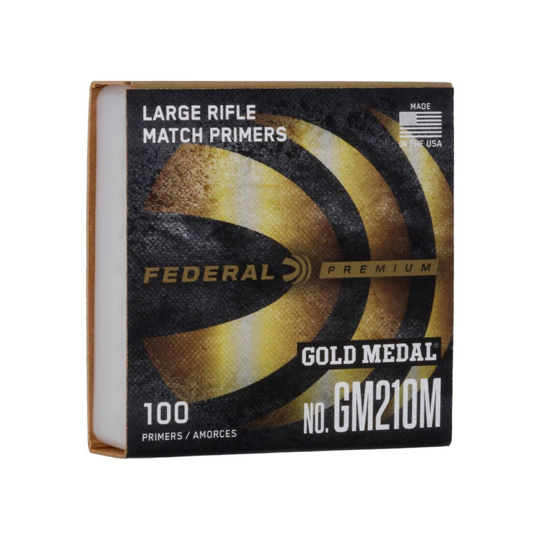 Federal Premium Gold Medal Large Rifle Match Primer - 100 Pack