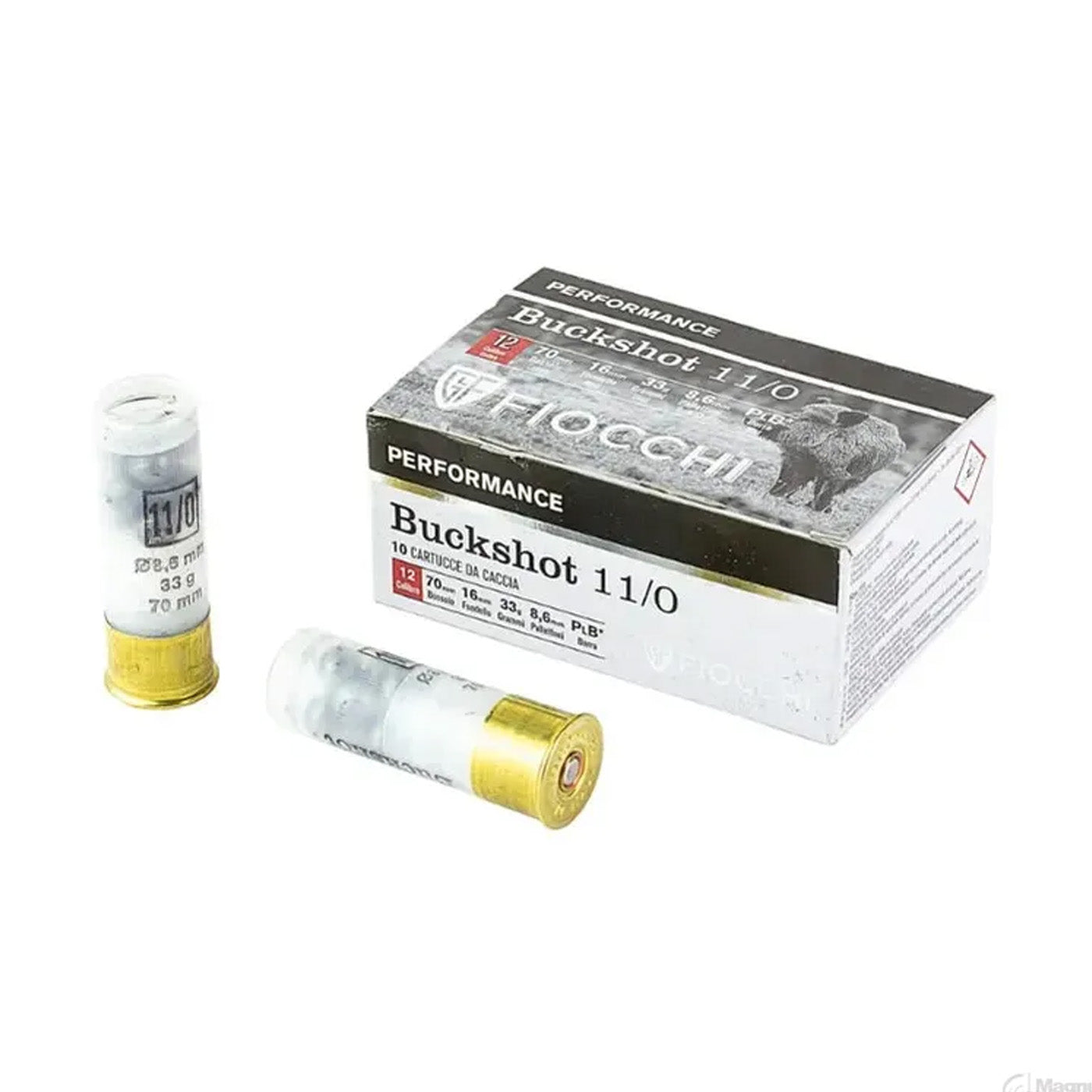 Fiocchi 12G 28GM Buckshot 10/0 9 Pellet (SG) (0 Buck) 8.13mm 1400 FPS ...