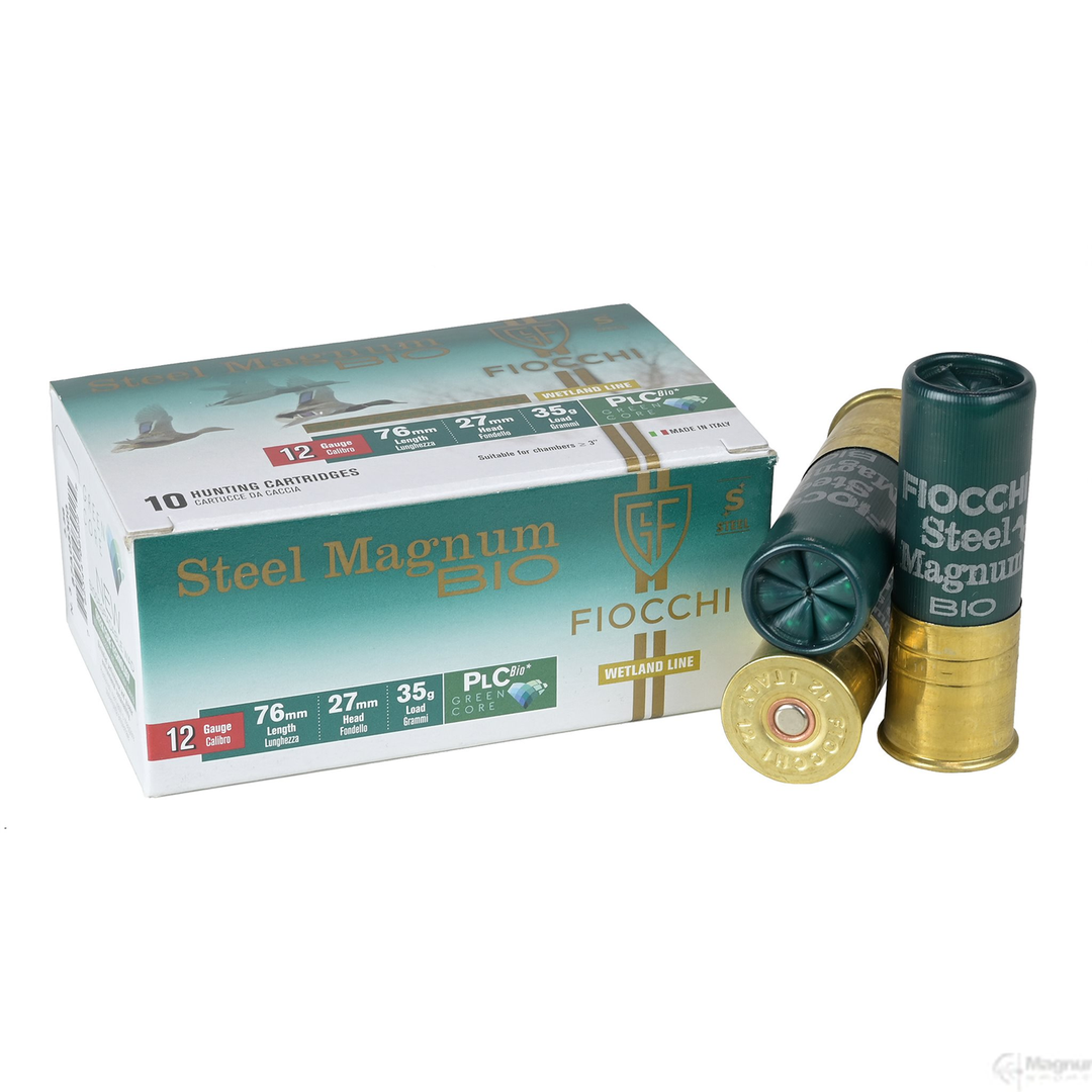 Fiocchi 12G 35GM (3) 1445 FPS 3in Steel Magnum Shot Shell - 10 Rounds