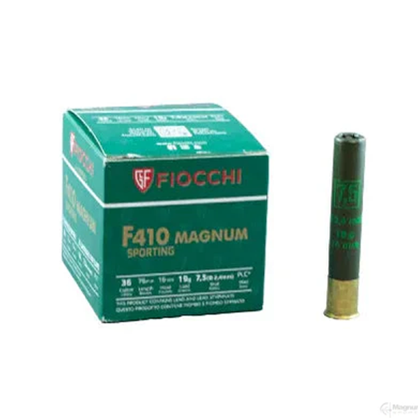 Fiocchi 410G 19GM #7.5 Lead Shot 1263 FPS 3in Shot Shell - 25 Rounds