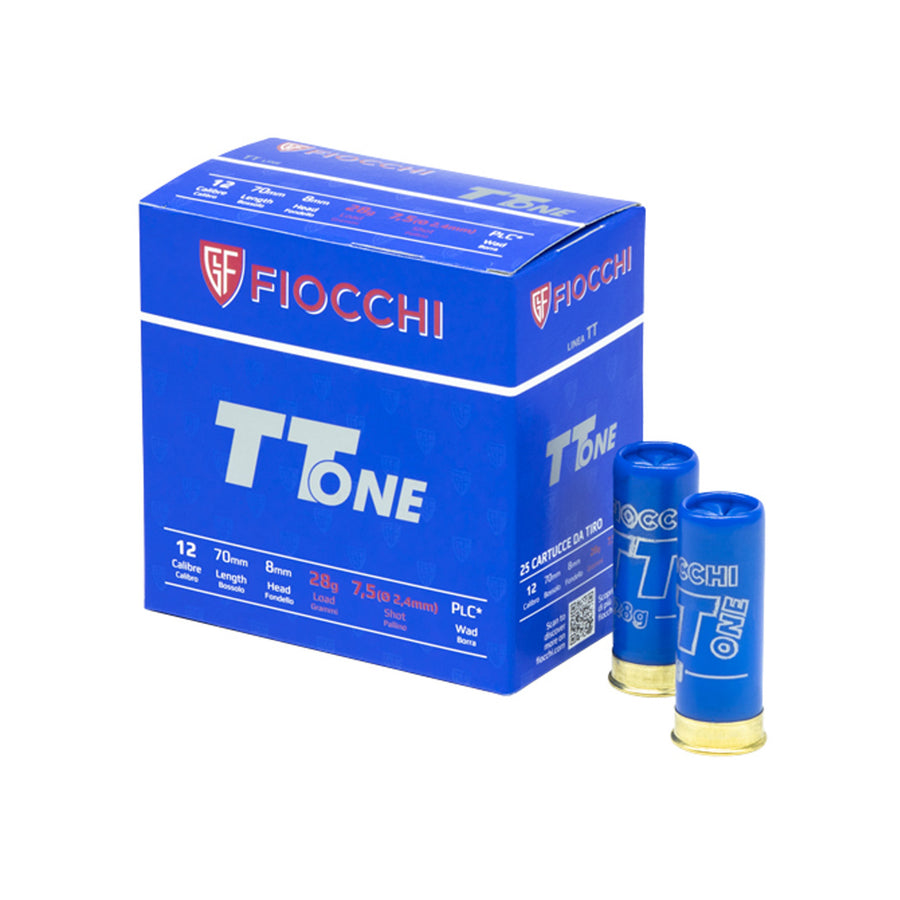 Fiocchi TT ONE 12G 28GR 7.5 1300FPS Shot Shell - 25 Rounds