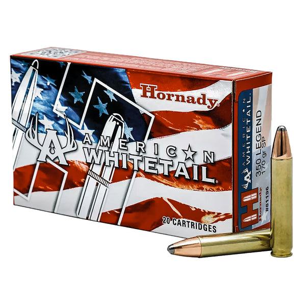 Hornady American Whitetail 350 Legend 170Gr Soft Point Centrefire Ammo - 20 Rounds