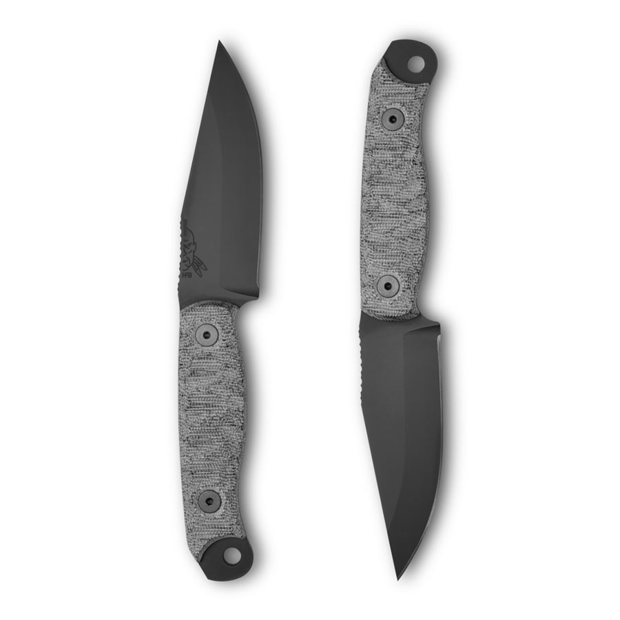 Half Face Blades Scalper - 3.9in Black Micarta S45VN