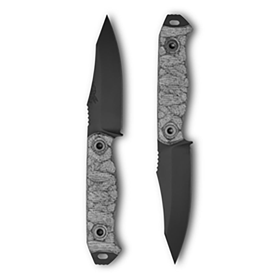 Half Face Blades Field Knife Jr - 3.7in Black Micarta S45VN