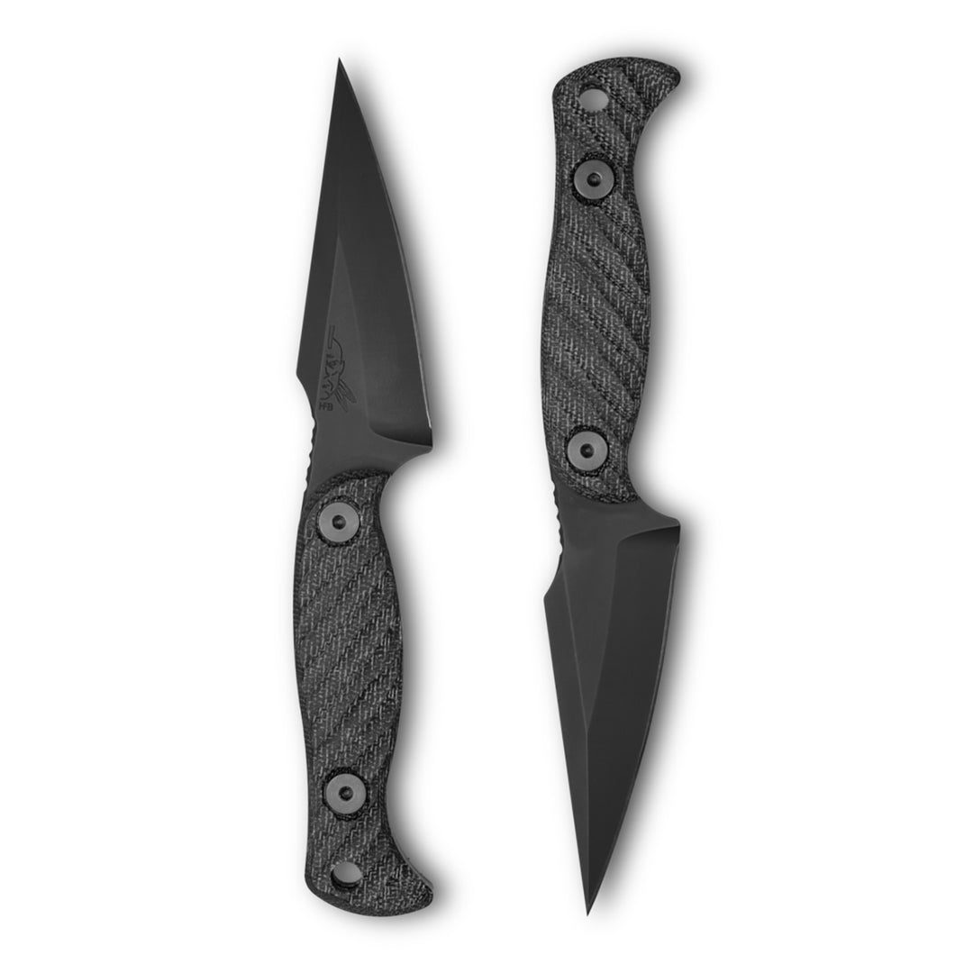 Half Face Blades Gulo - 3.3in Black Micarta S45VN