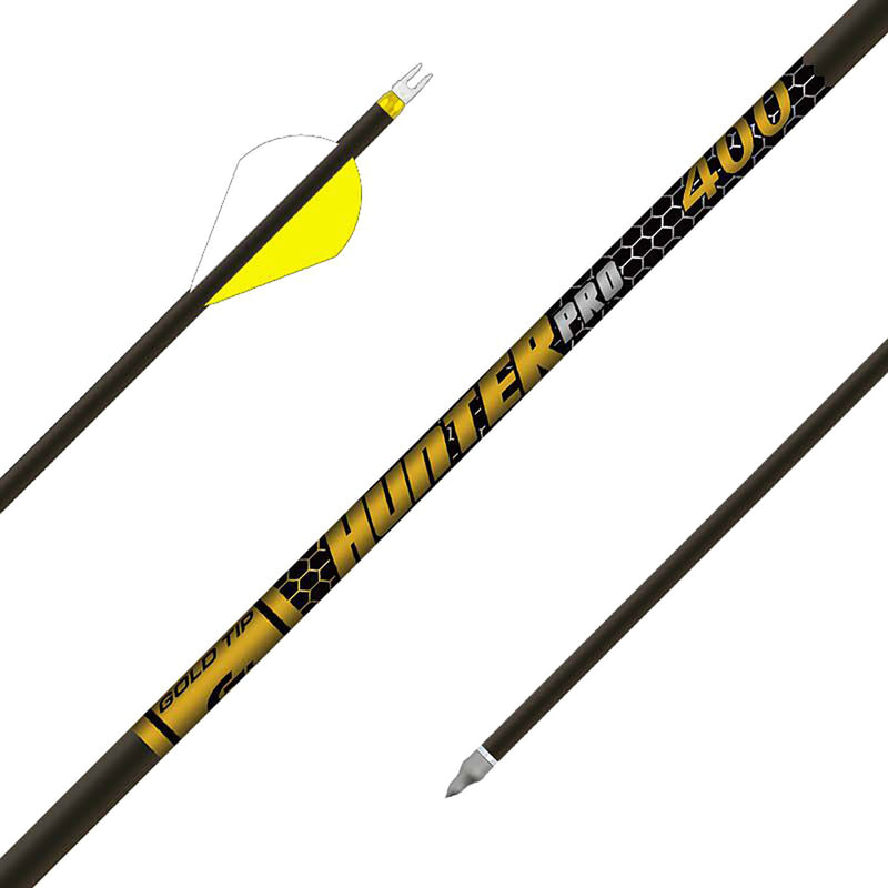 Gold Tip Hunter PRO 4 Fletched Arrows- 6pk