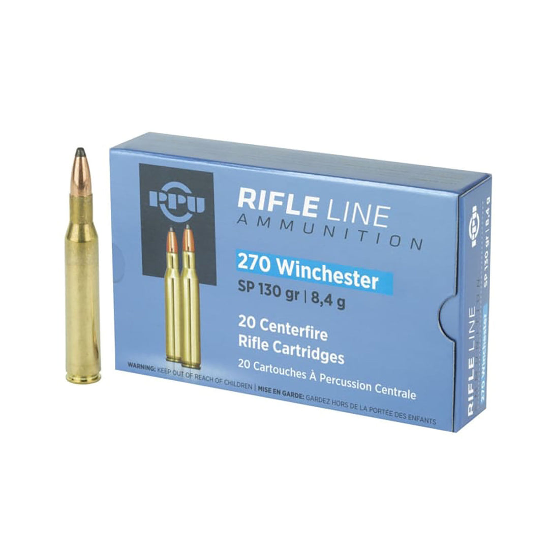 PPU 270 Win 130Gr Soft Point Centrefire Ammo - 20 Rounds