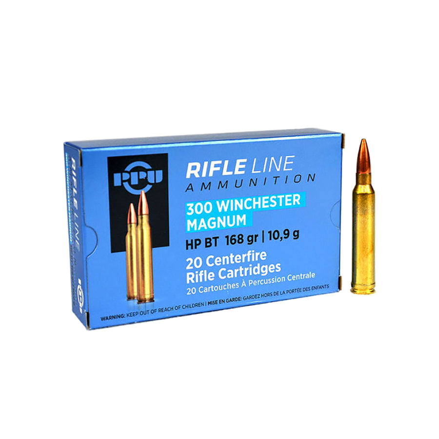 PPU .300 WIN MAG 168Gr Hollow Point Centrefire Ammo - 20 Rounds
