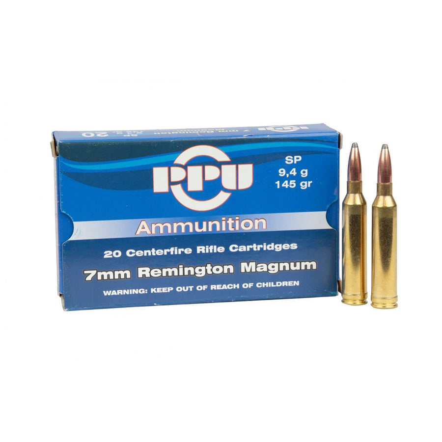 PPU 7mm Rem Mag 145Gr Soft Point Centrefire Ammo - 20 Rounds