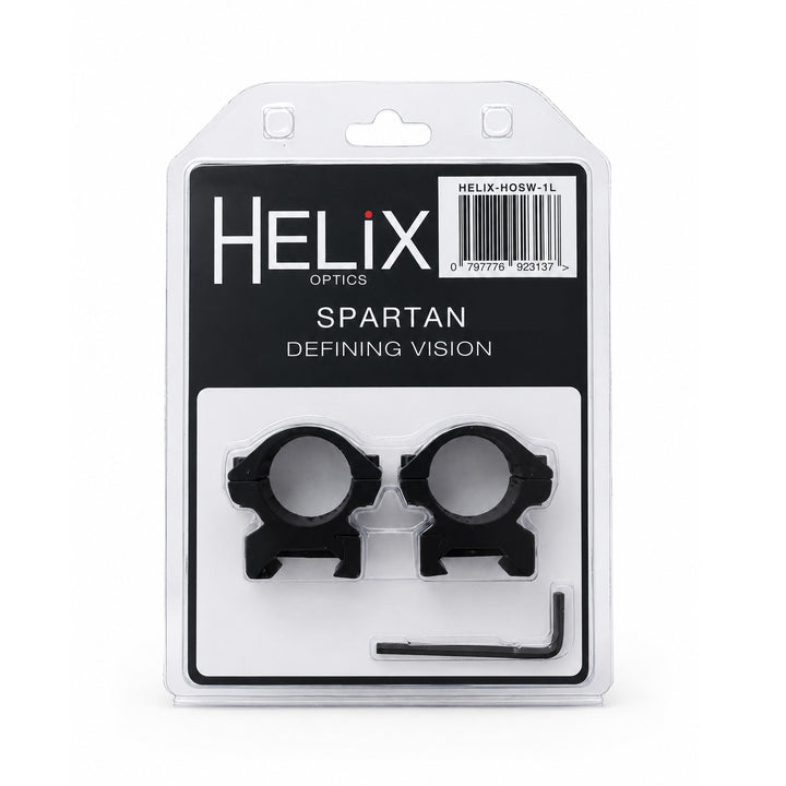 Helix Spartan Aluminium Dovetail 9-11mm Scope Rings - 30mm