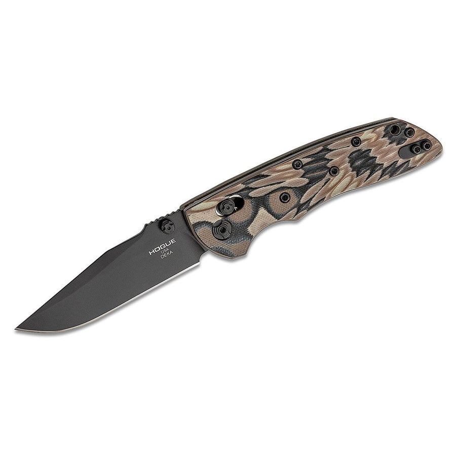 Hogue Deka Knife ABLE Lock Folder - Clip Point Blade Black Finish - G10 Frame