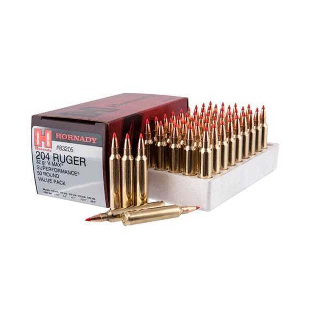 Hornady V-Max 32Gr .204 Ruger Centrefire Ammunition - 50 Pack