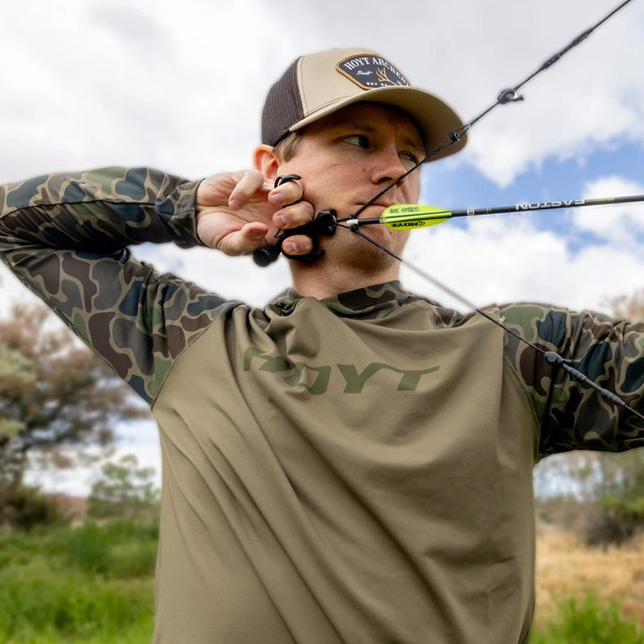Hoyt Green Duck Camo Performance Shirt