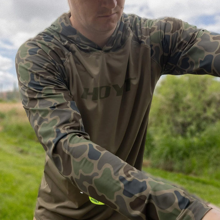 Hoyt Green Duck Camo Performance Shirt