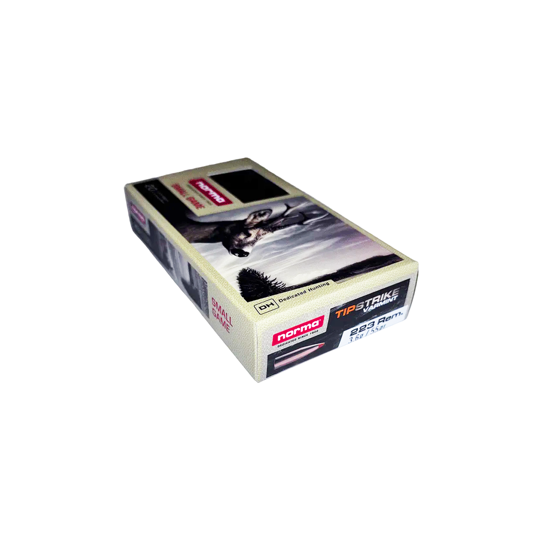 Norma Tipstrike 223 REM 55Gr Varmint - Centrefire Ammo - 20 Rounds