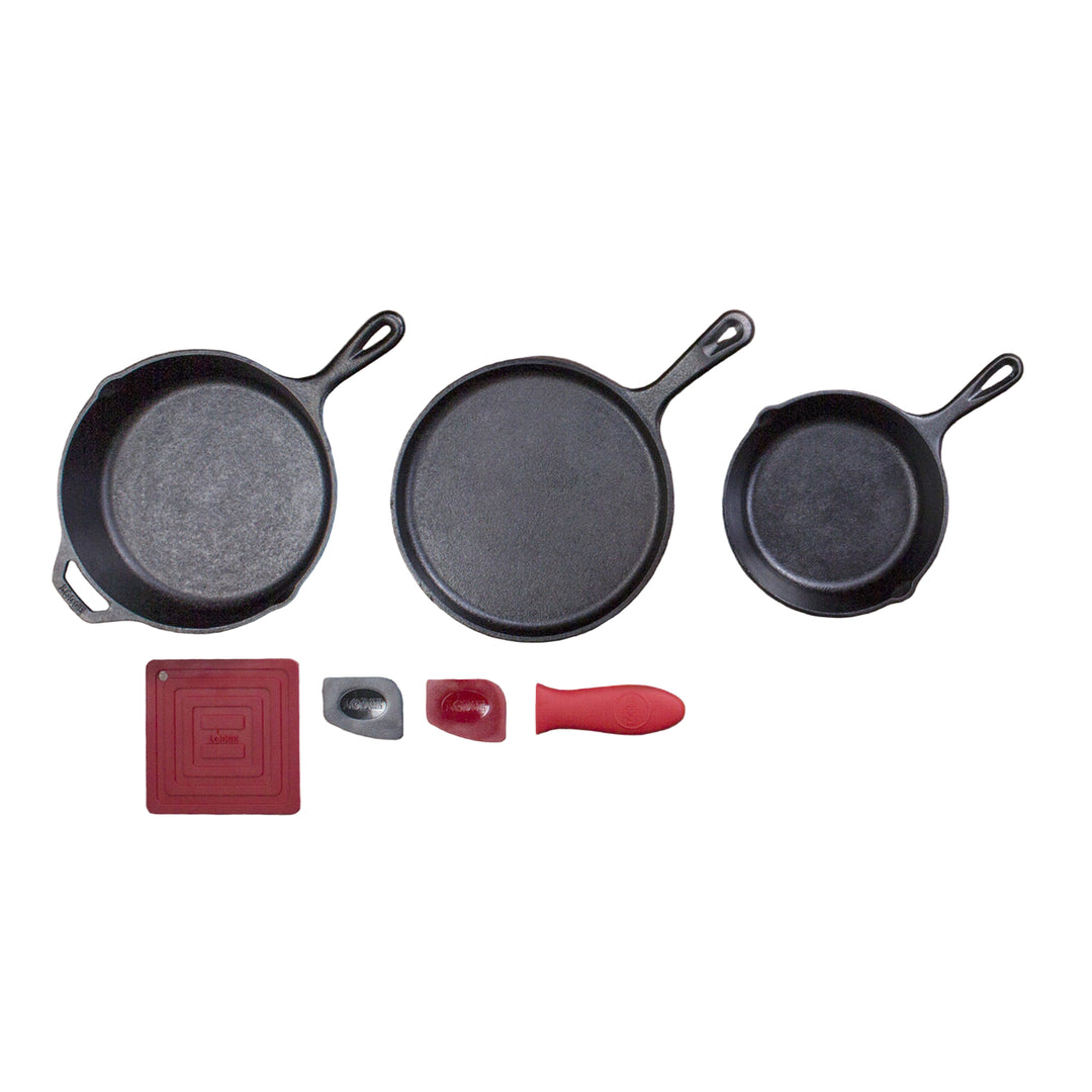 Lodge Essential 6pc Cast Iron Skillet Set