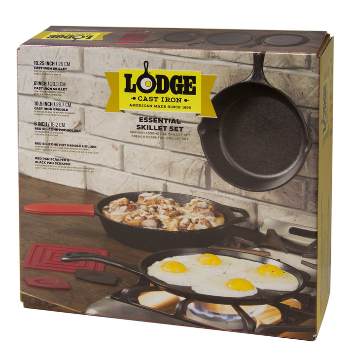 Lodge Essential 6pc Cast Iron Skillet Set