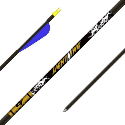 Gold Tip 28in Lightning Youth Fletched Arrows - 6pk
