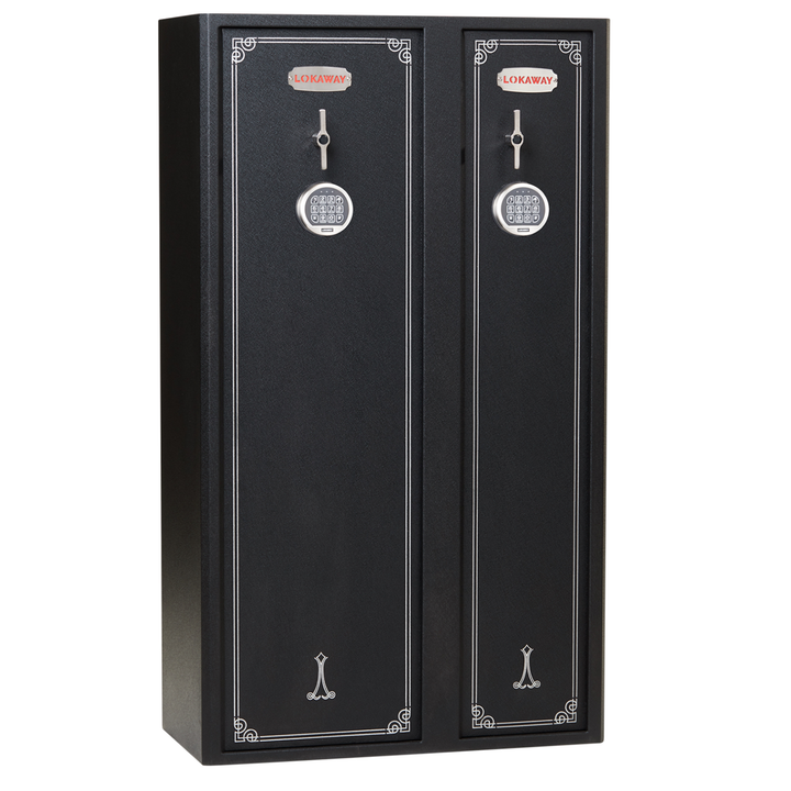 Lokaway LOKDDD Double Door High Security Pinned Digital 25 Gun Safe - 112Kg Cat A/B