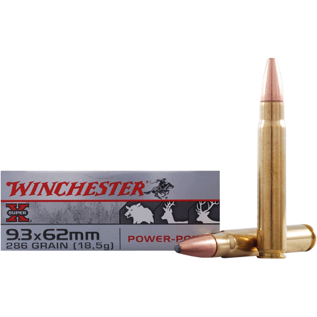 Winchester Power Point 9.3x62 286gr PP Centre Fire Ammo - 20 Rounds 9.3x62mm