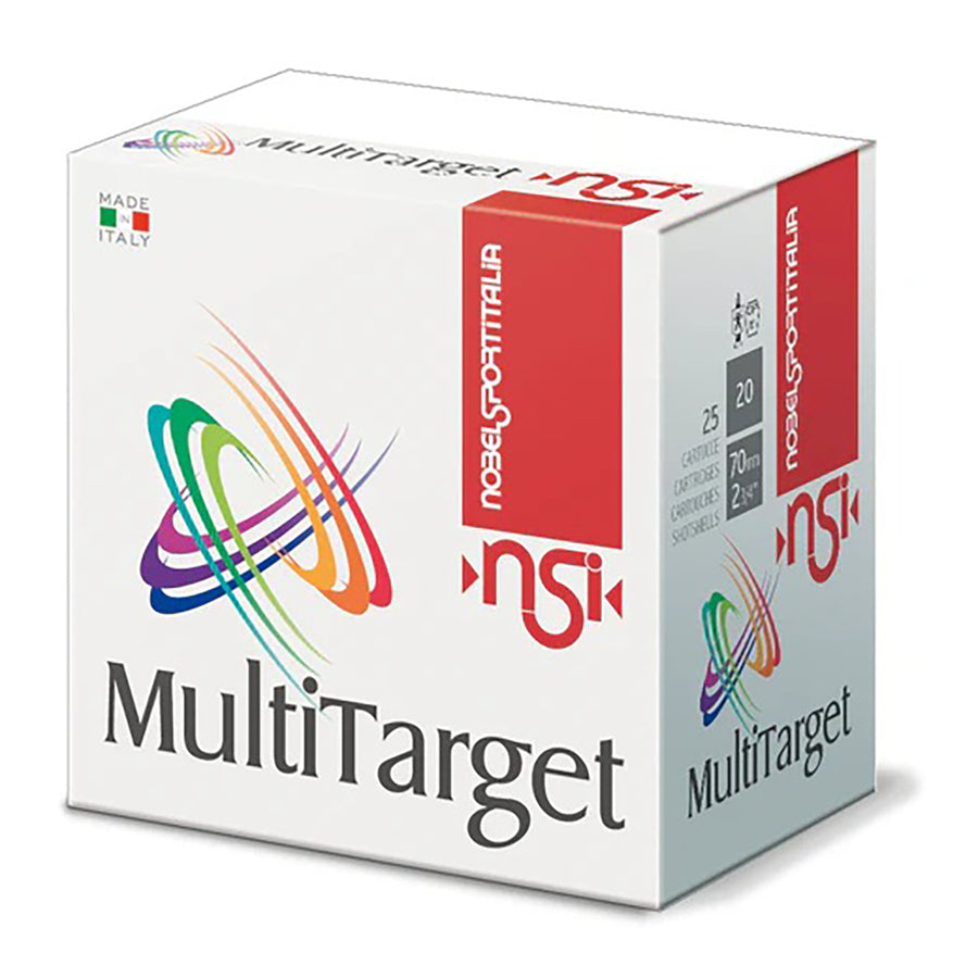 NSI Multitarget Shot Shell Ammo - 20 Gauge - 24gm - 1322 fps - 9.5 - 25 Rounds 20 GAUGE