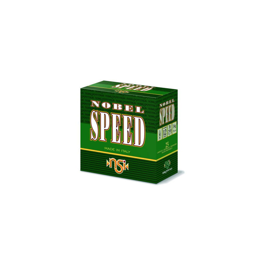 NSI Nobel Speed Shot Shell Ammo - 12 Gauge - 34gm - 1345 fps - 2 - 25 Rounds