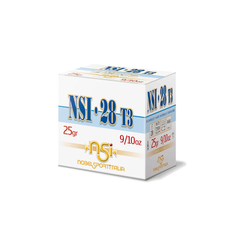 NSI T3 28 Gauge Shot Shell - 28gm - 1270fps - 6 - 25 Rounds