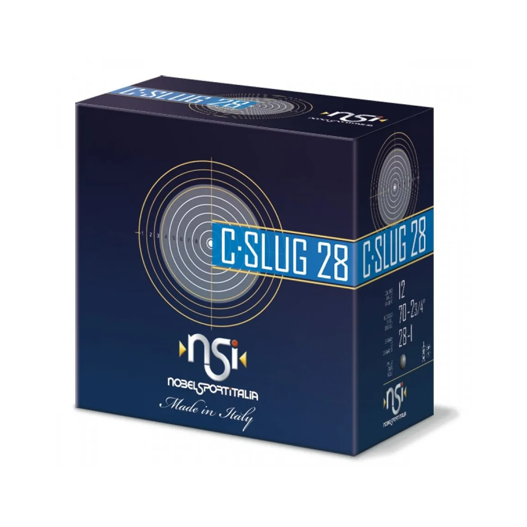 NSI C-Slug Shot Shell Ammo - 12G - 28gm - 1378fps - Slug - 25 Rounds