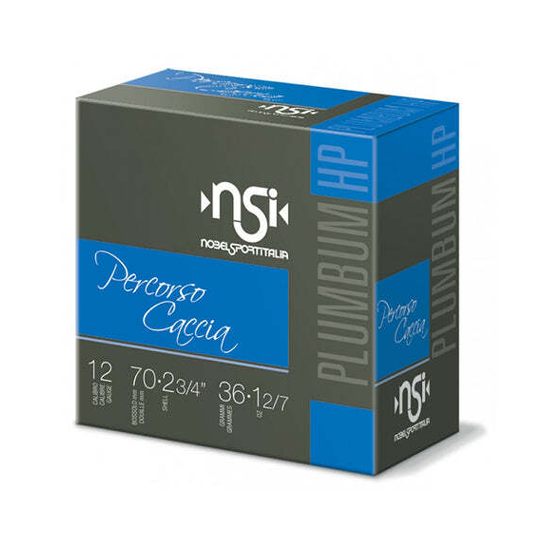 NSI Percorso Caccia Shot Shell Ammo - 12G - 36gm - 1384fps - 000 - 25 Rounds