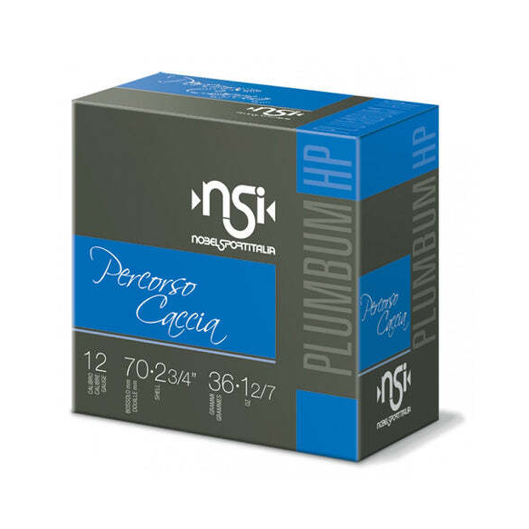 NSI Percorso Caccia Shot Shell Ammo - 12G - 36gm - 1384fps - 2 - 250 Round Slab