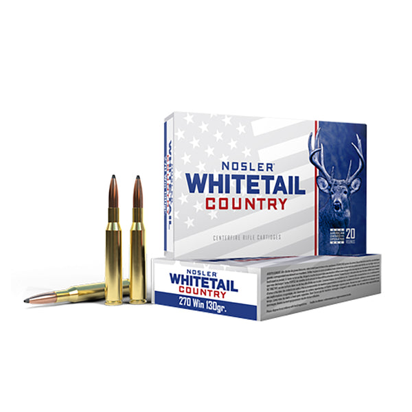 Nosler Whitetail Ammo 270 WIN 130GR Sb Sp Centrefire Ammo - 20 Rounds