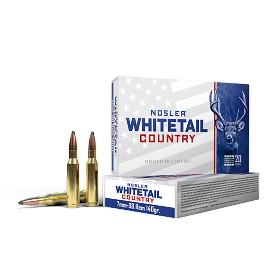Nosler Whitetail Ammo 7mm-08 140GR Sb Sp Centrefire Ammo - 20 Rounds Calibre - .7MM-08 REM
